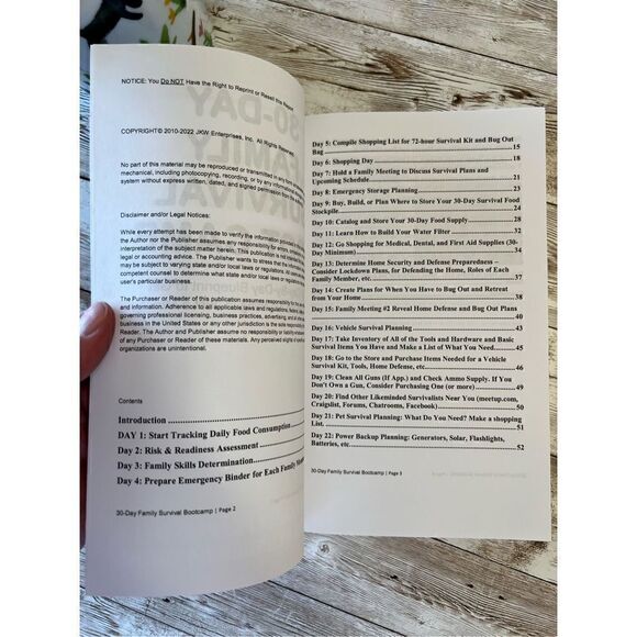 Family Survival Plans 30 Day Survival Bootcamp Day-by-Day Preparation Blueprint - Picture 5 of 9